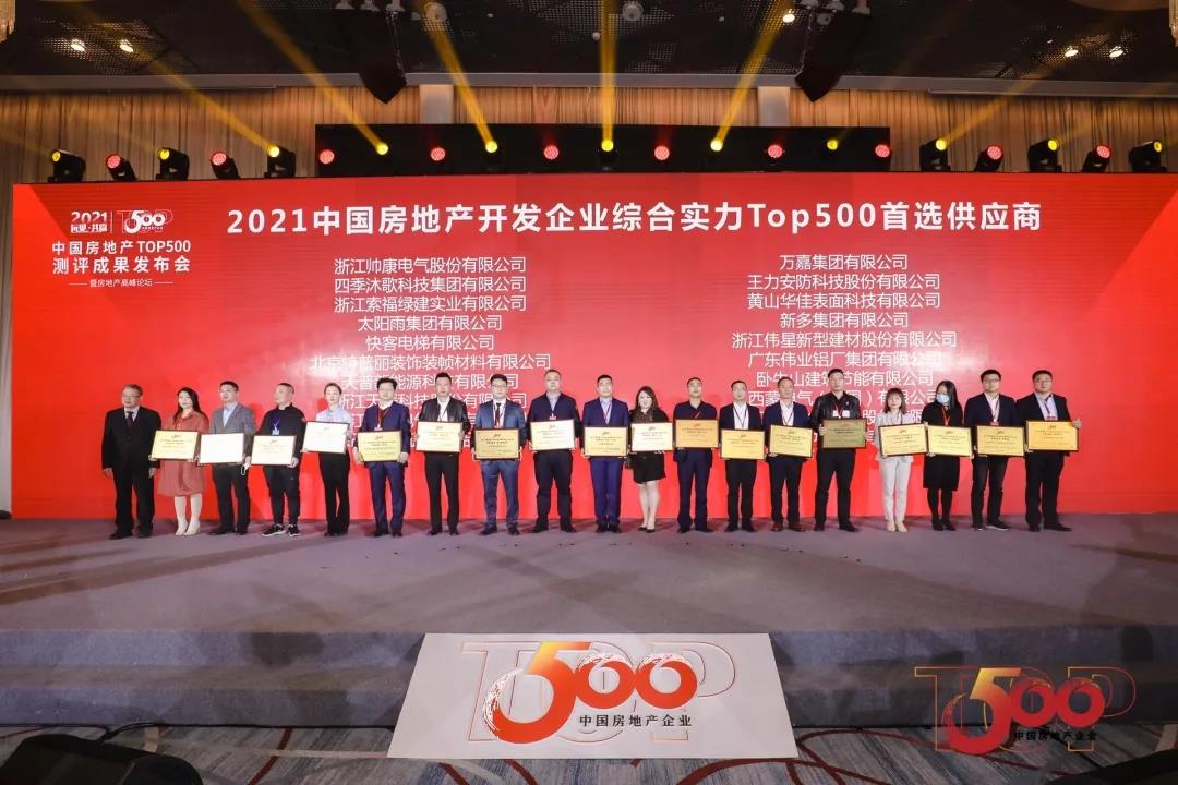 Micoe Won the Top 500 Suppliers of China's Real Estate Development Enterprises in 2021