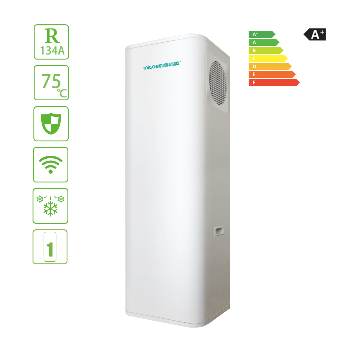 Monoblock Domestic Residential Heater Air Source Heat Pump