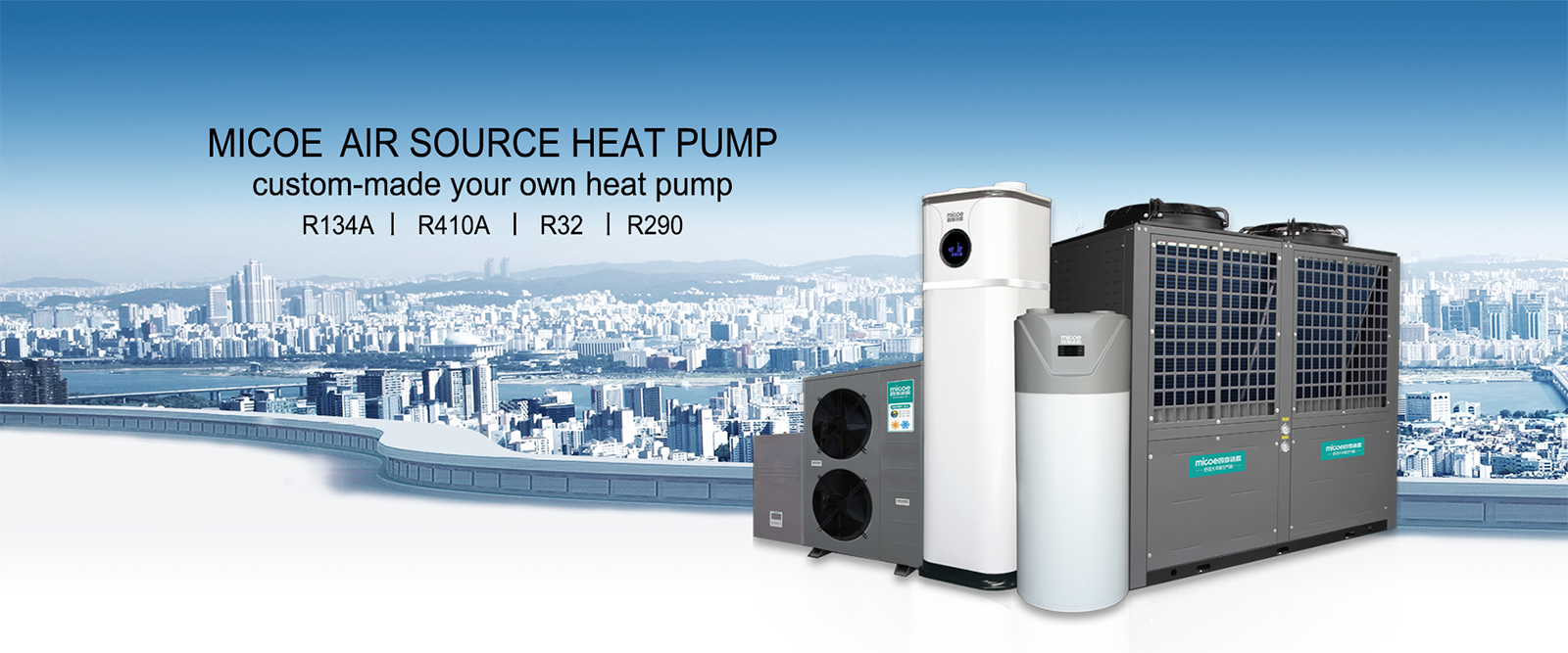 aluminium hot water heat pump for sanitary hot water